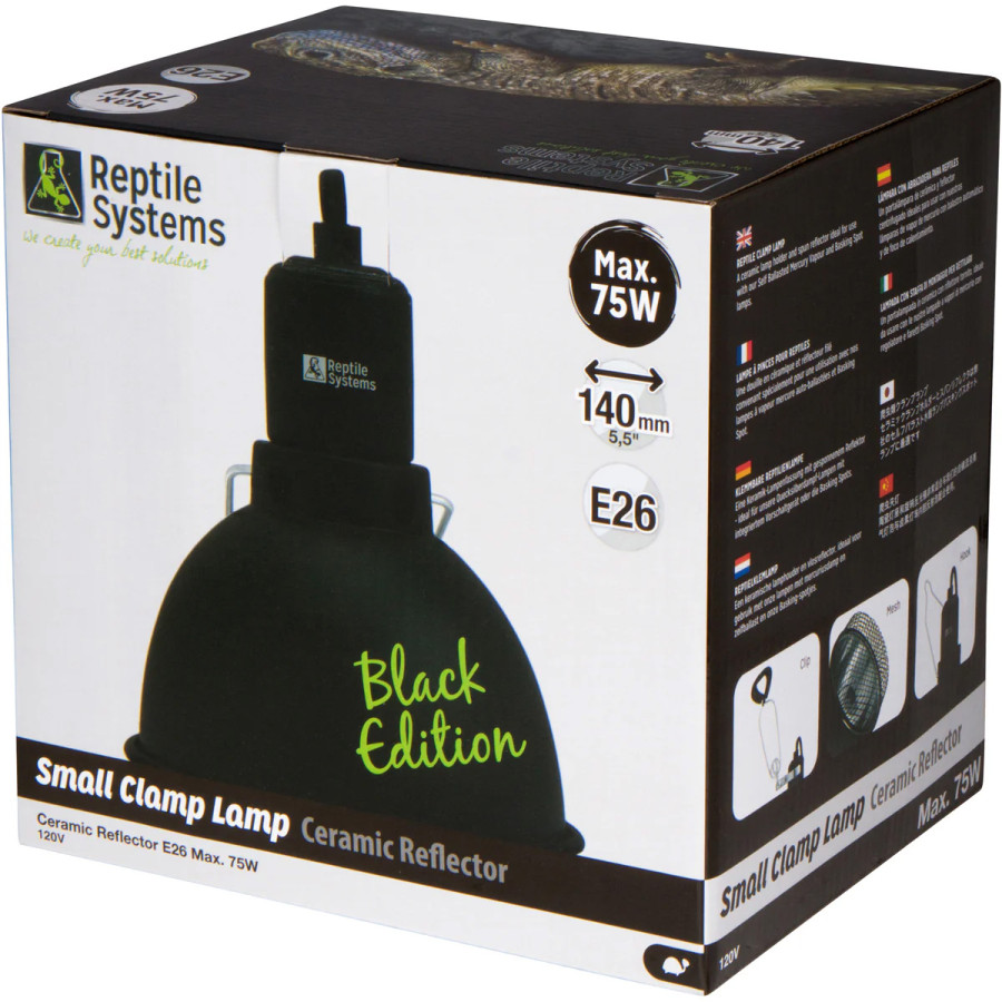 Reptile Systems Ceramic Clamp Lamp - BLACK EDITION